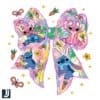 Glitter Pink Bow Disney Stitch Easter Vibe PNG