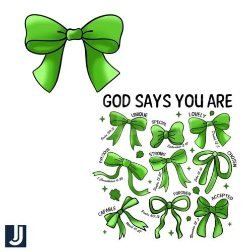 God Says You Are Unique Special Lovely PNG Design