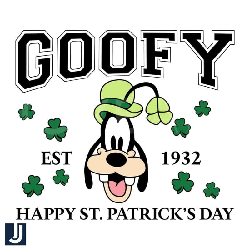 Goofy Dog St Patricks Day SVG Green Happy Since 1932