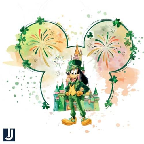 Goofy Mickey Head St Patricks Day PNG Clipart