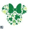 Green Clover Shamrock Minnie Mouse SVG Cut File
