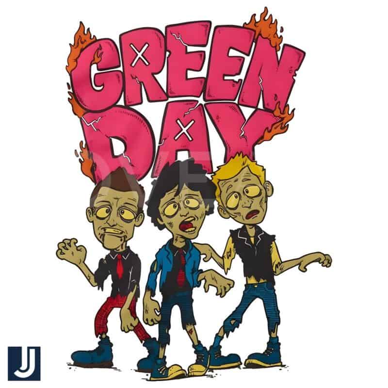 Green Day Zombie Trio Boyfriend PNG Artwork