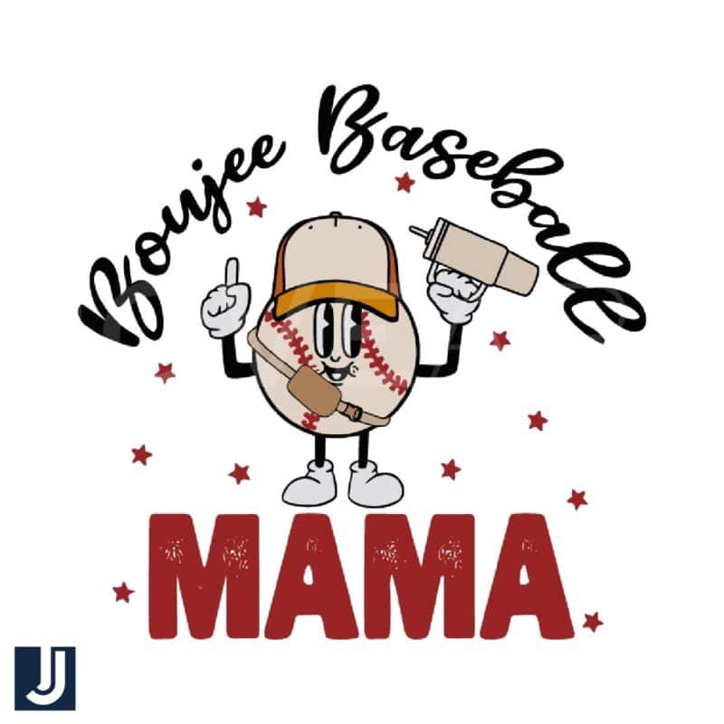 Groovy Boujee Mama Baseball SVG Design