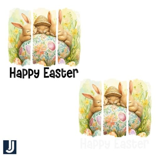 Happy Easter Floral Egg PNG Design