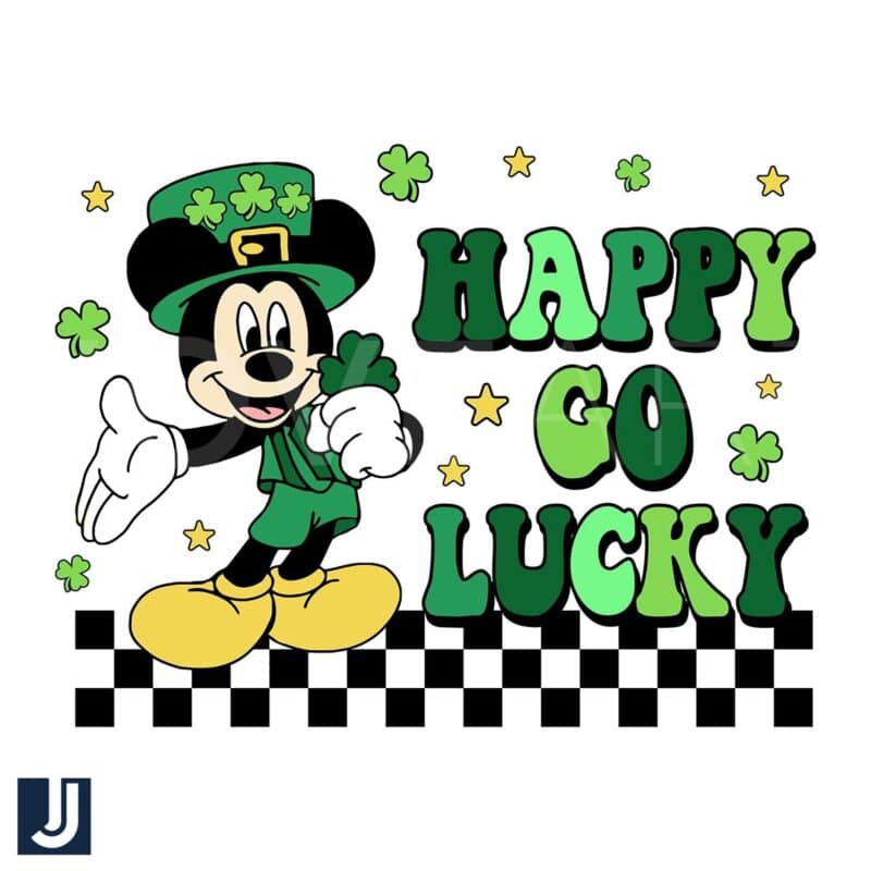 Happy Go Lucky Mickey St Patricks Day SVG