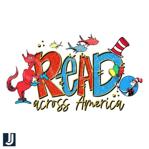 Happy Reading Book Day Dr Seuss Fox in Socks PNG