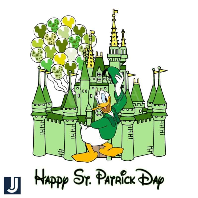 Happy St Patricks Day Donald Duck Leprechaun Kingdom PNG