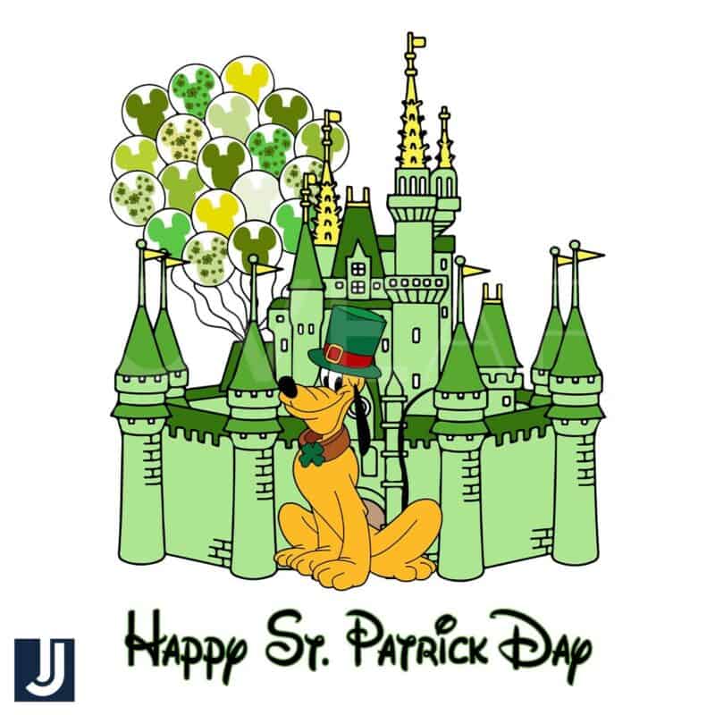 Happy St Patricks Day Leprechaun Pluto Dog Kingdom PNG