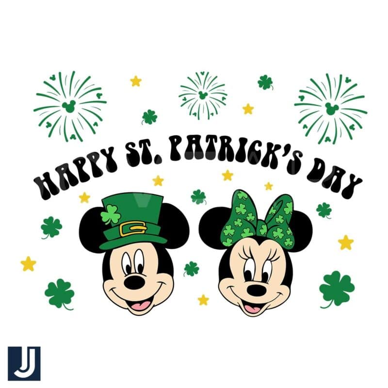 Happy St Patricks Day Mickey Disney SVG Festive Green Fun