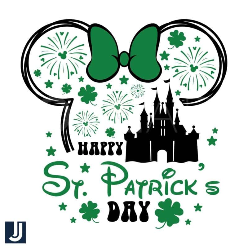 Happy St Patricks Day Minnie Kingdom Festival SVG