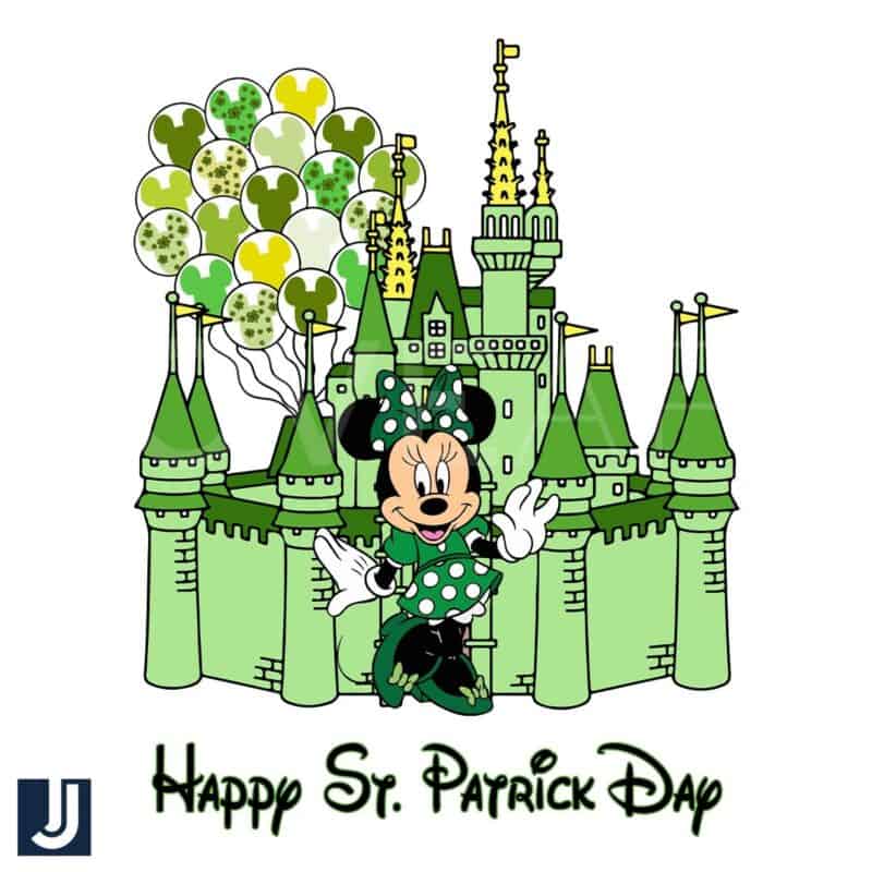 Happy St Patricks Day Minnie Mouse Leprechaun Kingdom PNG