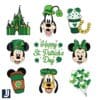 Happy St Patricks Day SVG with Mickey Friends Kingdom