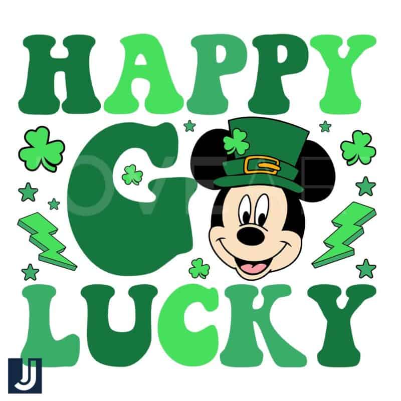 HappyGoLucky Mickey Leprechaun Hat SVG Design