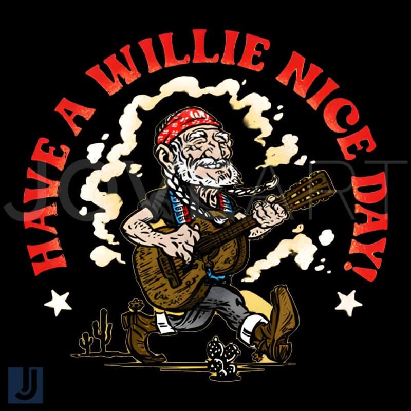 Have a Willie Nice Day Willie Nelson Cartoon PNG