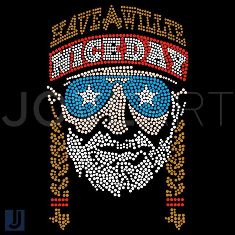 Have a Willie Nice Day Willie Nelson SVG with Star Glasses