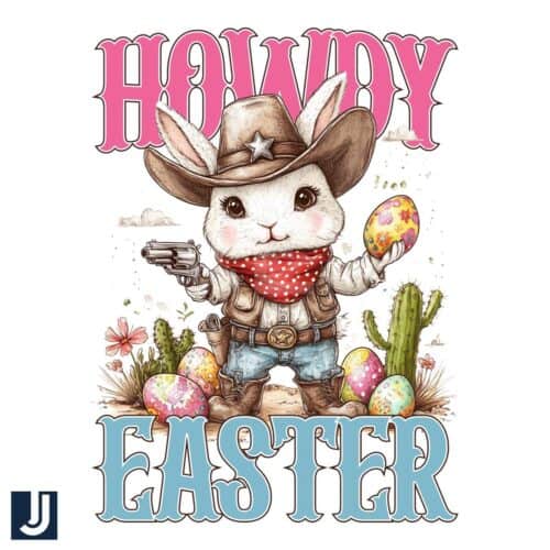 Howdy Bunny Cowboy Easter Egg PNG