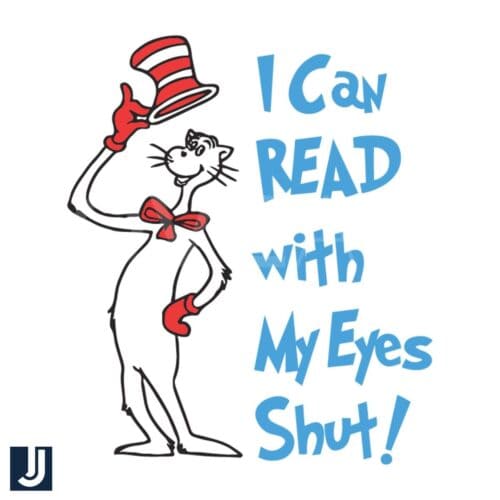 I Can Read with My Eyes Shut Dr Seuss SVG