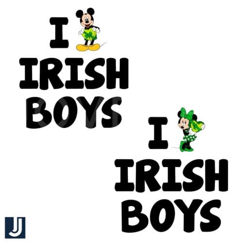 I Love Irish Boys PNG Disney St Patricks Day Design