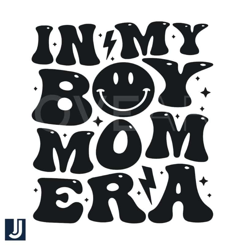 In My Boy Mom Era SVG Cute Smiley Design