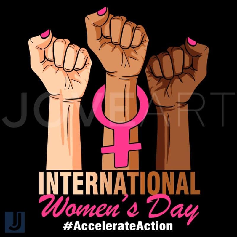 International Womens Day SVG Raise Your Hand on March 8