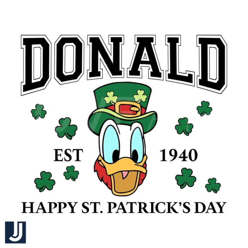 Irish Donald Duck SVG St Patricks Day Fun Since 1940