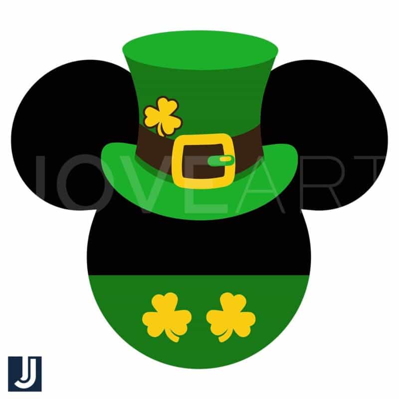 Irish Mickey Head Leprechaun SVG for St Patricks Day