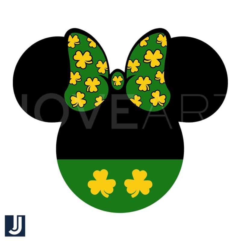 Irish Minnie Mouse SVG for St Patricks Day in Green