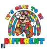 Its Okay To Be Different Super Mario Autism Rainbow PNG