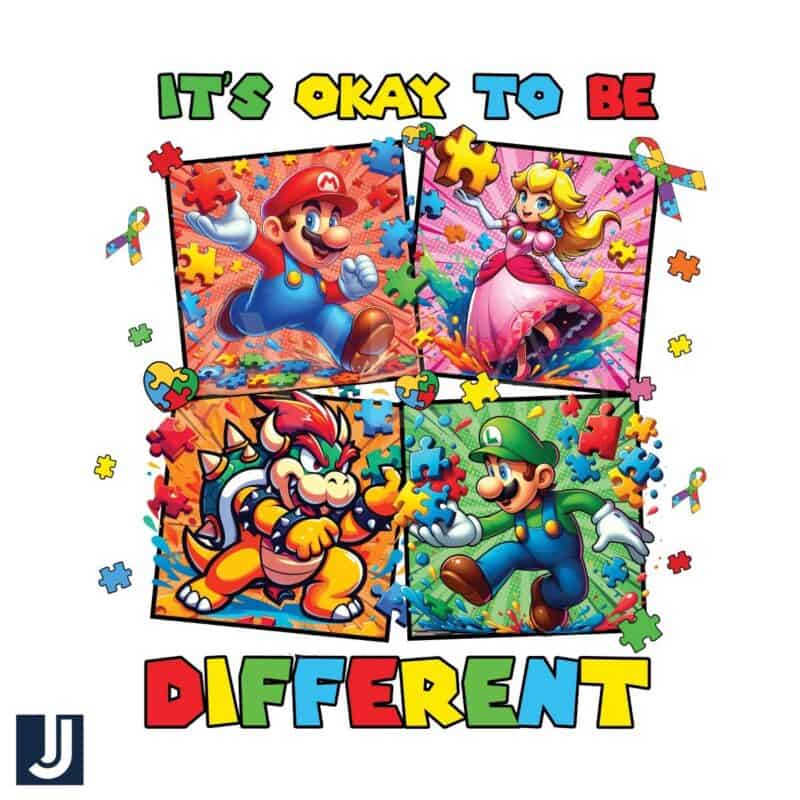 Its Okay To Be Different Super Mario Characters PNG