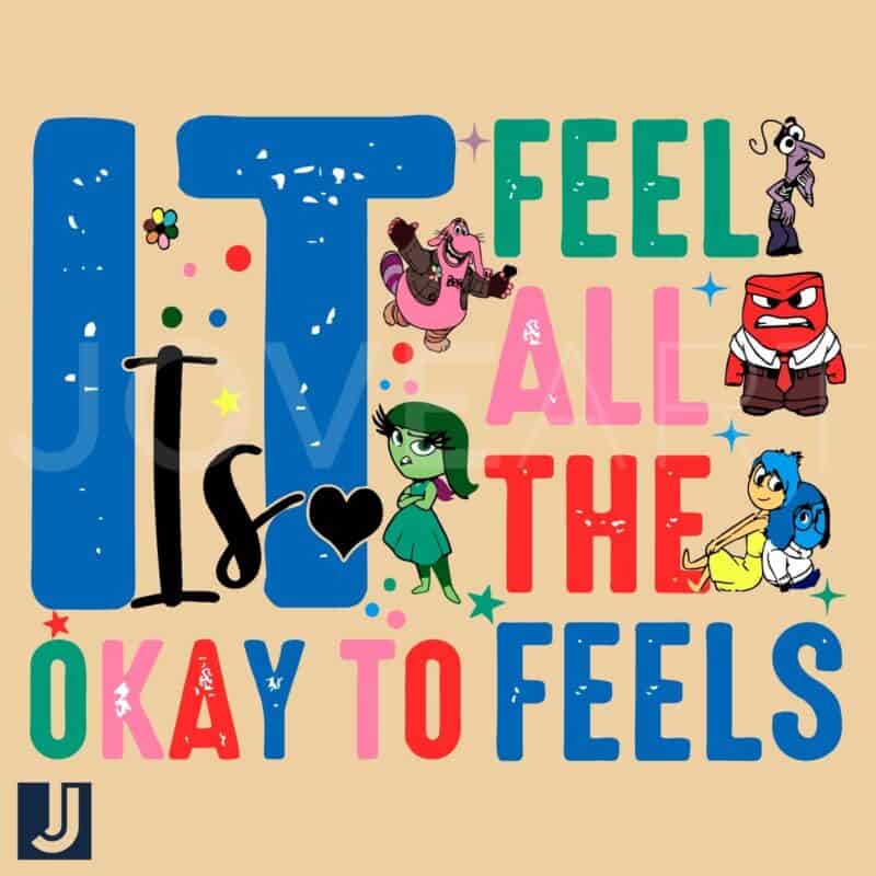 Its Okay to Feel All the Feels Autism Awareness Inside Out SVG