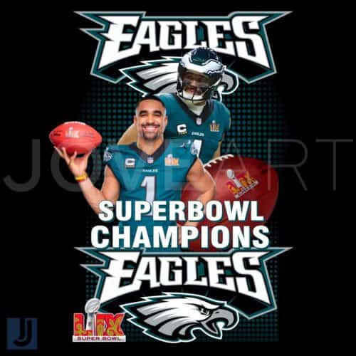 Jalen Hurts Philadelphia Eagles Super Bowl LIX Champions PNG