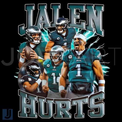 Jalen Hurts Vintage 90s Philadelphia Eagles Football Players PNG