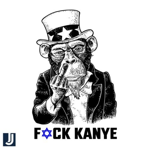 Jew Monkey Middle Finger Fuck Kanye West SVG