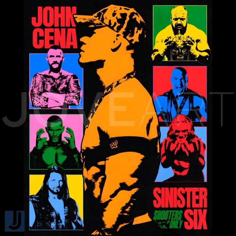 John Cena Sinister Six with Orton Lesnar Rock More PNG