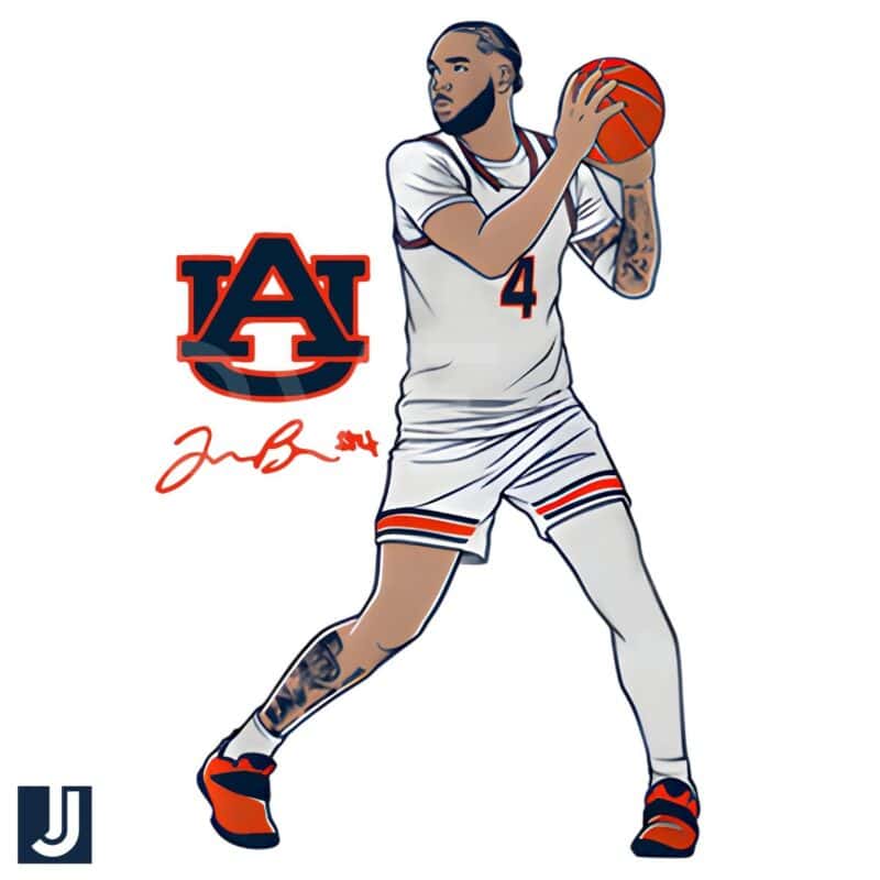 Johni Broome Superstar Pose Auburn Tigers Basketball PNG