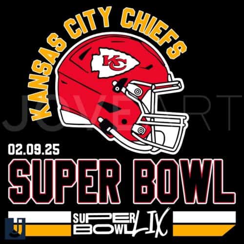 Kansas City Chiefs Super Bowl LIX Helmet SVG Design