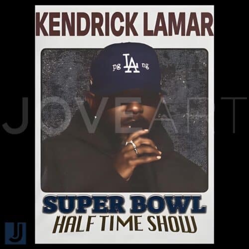 Kendrick Lamar Super Bowl Halftime Poster in PNG Format