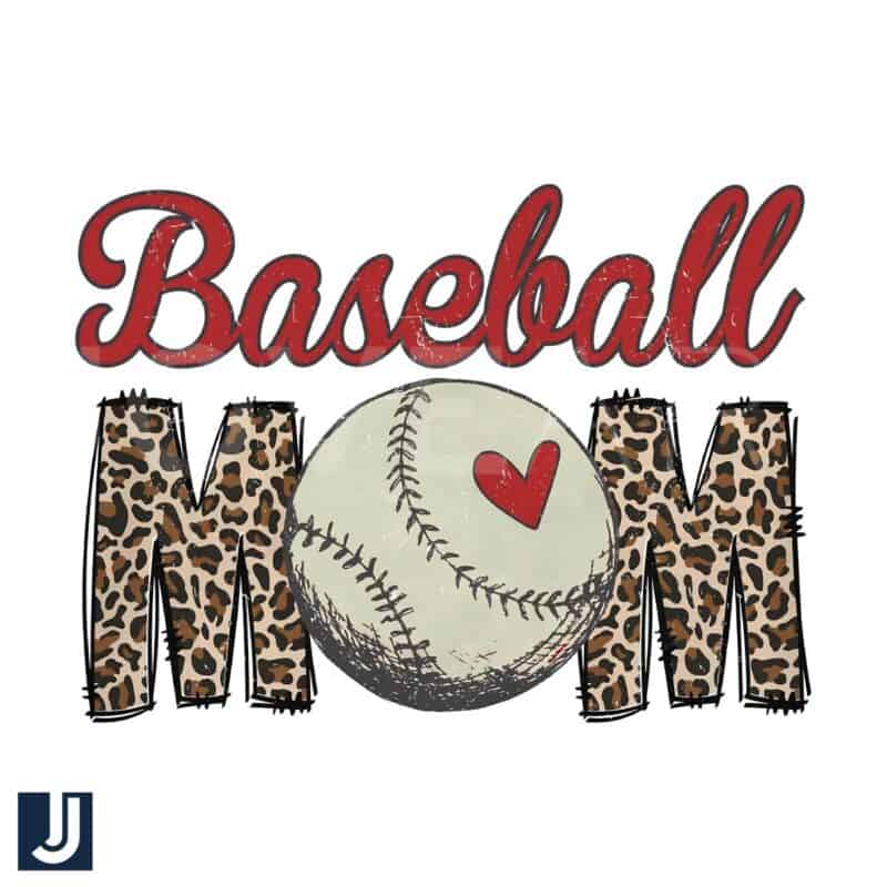 Leopard Baseball Mom Game Day PNG Design