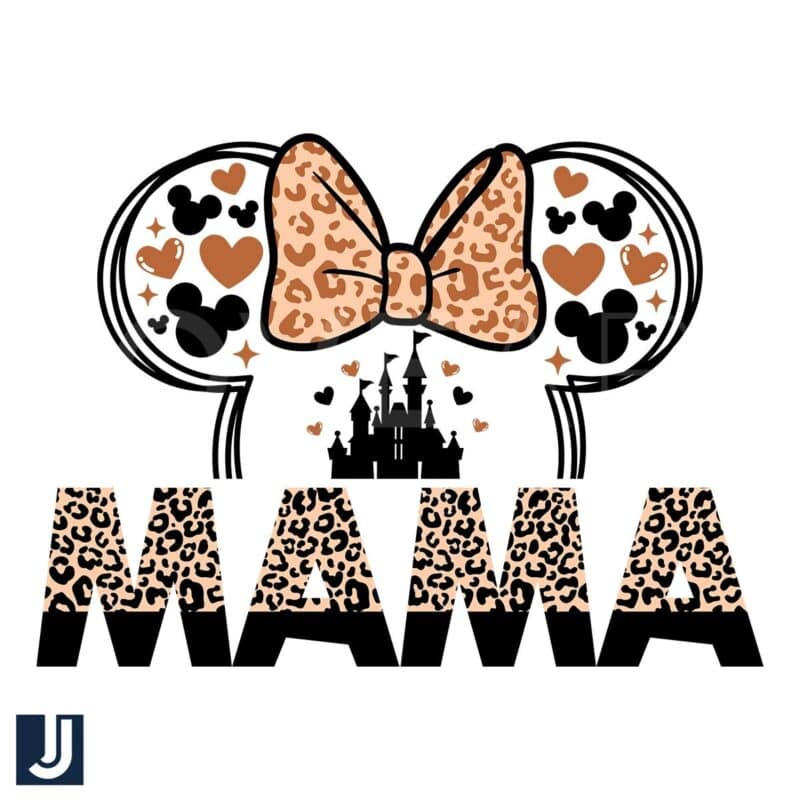 Leopard Mama Minnie Castle SVG Magical Disney Design