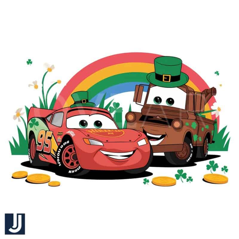 Leprechaun Lightning McQueen PNG Pixar Cars Magic