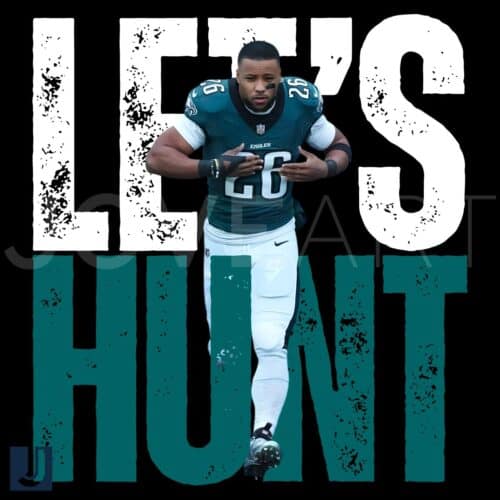 Lets Hunt Eagles Saquon Barkley Super Bowl LIX PNG