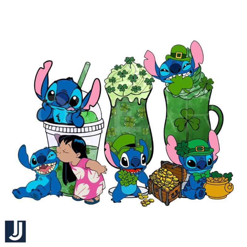 Lilo Stitch St Patricks Day Leprechaun Drinks PNG