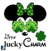 Little Lucky Charm Clover Minnie SVG Green Leaf Design