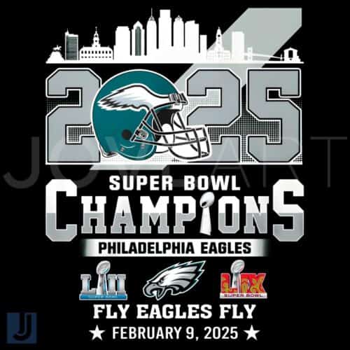 LIX Super Bowl 2025 Champions Fly Eagles Fly PNG