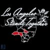 Los Angeles Strong Wildfires Map SVG United We Stand