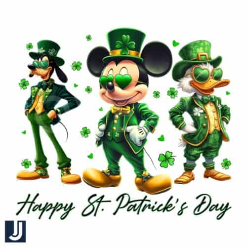 Lucky Mickey Friends St Patricks Day PNG Celebration