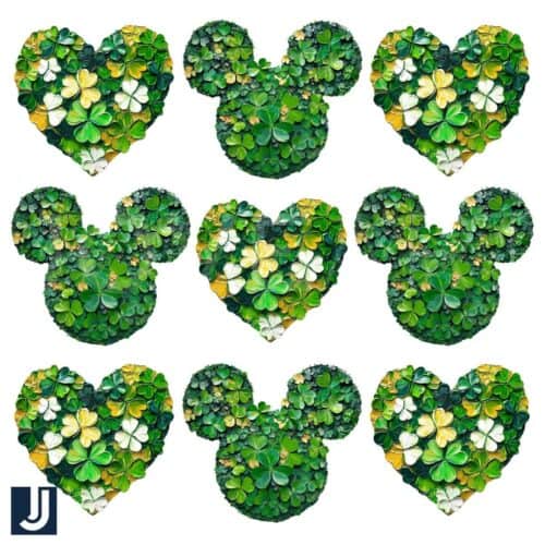 Lucky Mickey Shamrock PNG for St Patricks Day Fun