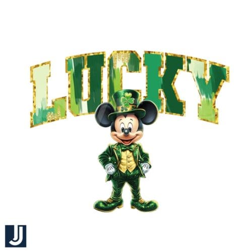 Lucky Mickey St Patricks Day PNG Design