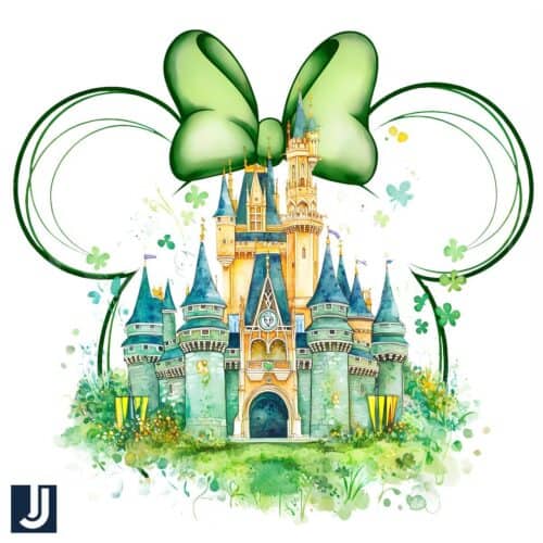 Lucky Minnie Head PNG Disney Castle St Patricks Day Fun