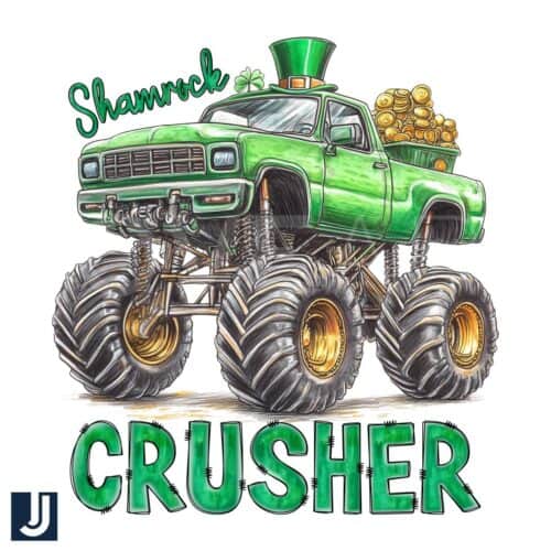 Lucky Shamrock Crusher Monster Truck PNG